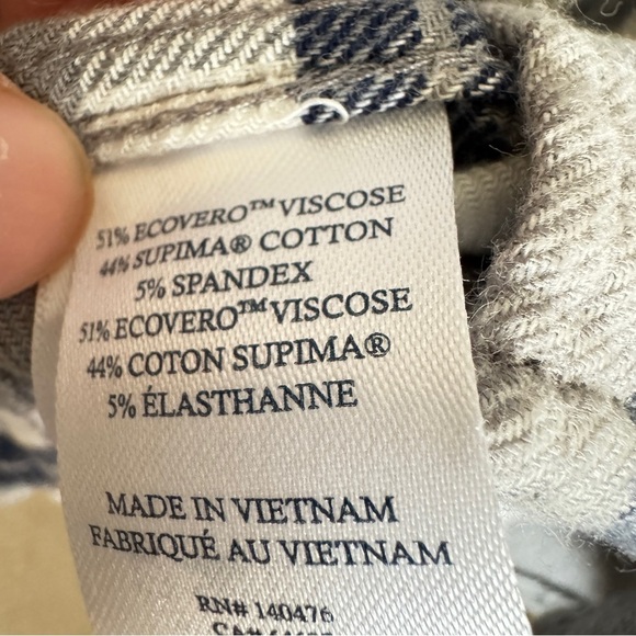 Farherty Men's Blue, Grey and White Flannel Shirt Sz L - Picture 7 of 8